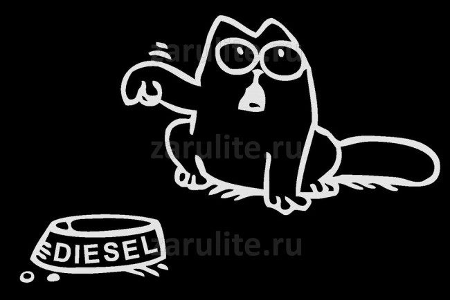 Наклейка виниловая Кот Саймона и миска