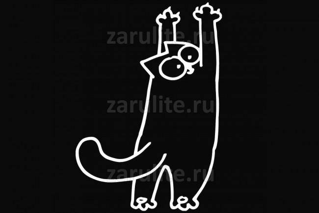 Наклейка Кот Саймона висит Наклейка Кот Саймона висит
