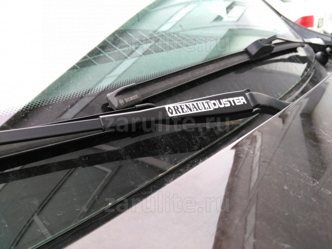 Наклейки на поводки дворников Renault Duster 2шт. Наклейки на поводки дворников Renault Duster 2шт.